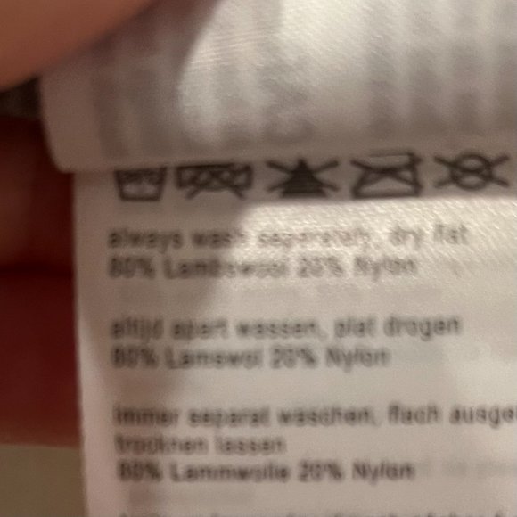 BUGABOO Grey Lambswool and Nylon Blend Baby Blanket - Picture 6 of 6